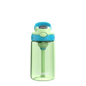 Contigo Aubrey Kids Water Bottle, 1 Pack, 14oz,  Spill-Proof Lid, Dishwasher Safe, Blue & Green