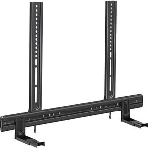 Mounting Dream Soundbar Mount, Heavy Duty Soundbar Wall Mount for Sound Bars with Holes/Without Holes Up to 26.5 LBS, Soundbar Bracket Height Adjust, No-Slip Base Holder Extends 3.44-6.06, MD5428