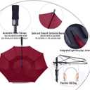  Golf Umbrella Large 72 Inch, Extra Large Oversize Double Canopy Vented Windproof Waterproof Umbrella, Automatic Open Golf Umbrella for Men and Women and Family.