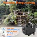 Submersible Water Pump 1200GPH/70W Fountain Pumps with Flow Control, Pond Pump Submersible Outdoor with 10ft 3-Core Power cable for Hydroponics, Aquarium, Waterfall, Statuary, Water feature