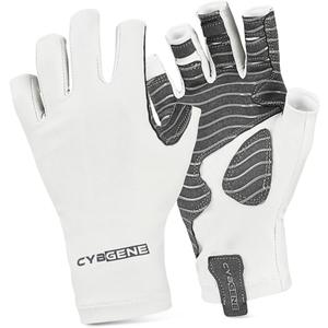 5 x Fishing Gloves UV Protection Gloves Sun Protection Gloves UPF50+ Men Women for Outdoor, Kayaking, Rowing (Small, White)