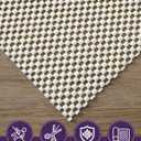 DEXI Rug Pad Gripper for Hardwood Tile Floor, 3x12 Non Slip Under Carpet Padding Cushioned, Waterproof Thick Walking Pads for Area Rugs, White