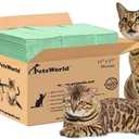 PETSWORLD Multi Cat Pad Refills for Cats Breeze Litter System, for 2 Cats, Ultra-Absorbent, Quick Dry - (50 Count, Fresh Scented)