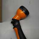 Garden Hose Nozzle Sprayer 10 Watering Patterns Spray Nozzles Heavy Duty Hose Head Lightweight Hose Attachment Orange
