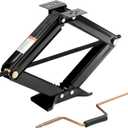 RV Scissor Jack Stabilizer 6500lb Heavy Duty 24" RV Trailer Stabilizer Leveling Scissor Jack for Trailer Camper with Crank Handle - 1Pack