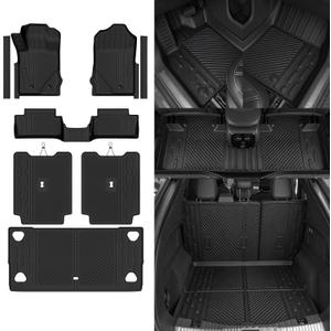 Custom Fit Floor Mats for 2021-2025 2026 Ford Bronco 2 Door | All Weather TPE Floor Liners & Trunk Mat & Backrest Protectors & Door Sill Guard | Odorless Full Set Interior Accessories