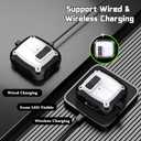 KOREDA Compatible with Samsung Galaxy Buds 3 Case & Galaxy Buds 3 Pro Case with Cleaner Kit, Military TPU Shockproof Protective Hard Cover with Secure Lock for Men (White)