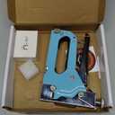 SHALL Staple Gun Heavy Duty, 3-in-1 Upholstery Staple Gun Kit with 3000 Staples, Staple Remover, Manual Brad Nailer with Specific Staples Outlet Position Indicator (Blue)