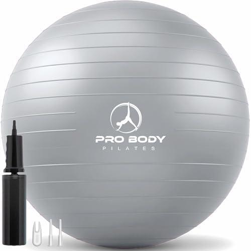 ProBody Pilates Exercise Ball - Multiple Sizes Gym Grade Balance Ball for Fitness, Yoga, Workout, Pregnancy & Physical Therapy (L: 23-26 inches/58-65 cm)