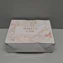 Soimeat Clear Makeup Bag, Portable Travel Cosmetic Bags, Multipurpose Leather Toiletry Bag with Zipper, Waterproof Transparent Cosmetic Organizer for Women, Medium, Black