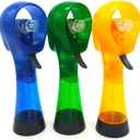 Handheld Water Misting Fan, Mist Spray Fans for Outside Portable, 3 Pack (Sky Blue/Green/Yellow)