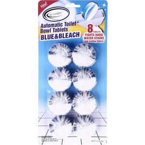 Air Jungles Automatic Toilet Bowl Cleaner Tablets (8 Count), Extra Fresh Cleaner Tabs for Toilet, Quick Bubbles Foaming and Long-lasting, Easy-to-Use, Simply Drop Tablet in Tank