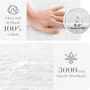 Madison Park Splendor Reversible 100% Cotton Tufted Bathroom Rug-3000 GSM Hotel Quality Luxurious Plush Medium Pile Bath Mat Absorbent, Quick Dry, Shower Room Dcor, 24x60 White