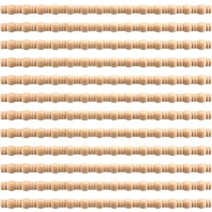 Nuanchu 12 Pcs Unfinished 3D Decorative Wood Trim Molding 15.75 Inch Decorative Wood Molding Cute DIY Trim for Home Wall Cabinet Shelf Window Door (Gourd Line,20mm)