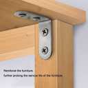 8PCS L Corner Bracket 40MM x 40MM Angle Bracket Double Holes Brackets for Wood with 32 Screws Metal Corner Brace