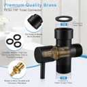 Handheld Toilet Bidet Sprayer, Water Pressure Adjustable Sprayer with Hose and 7/8 "T-Valve, Jet Spray and Soft Spray, for Toilet, Bidet, Shower etc., Stainless Steel, Black