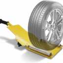 Portable tire Lifting Tool & Tire Jack Tool - Retractable Handle Tire Mounting Aid with Rollers - Effortless Car, Truck, SUV Tire Changing Tool - Up to 120 lbs Wheel Install & Removal