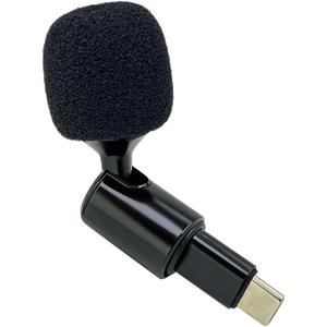 Mini USB C Condenser Microphone 90 Degree, Plug Play Mic with Type-C, Omnidirectional Condenser Live Streaming, Gaming, Recording, Podcast, Online Meetings and for iPhone 17 16 15, Black