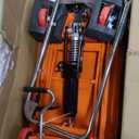VEVOR TF23 Hydraulic Lift Table Cart, 500lbs Capacity 28.5" with 4 Wheels and Non-Slip Pad, for Material Handling and Transportation, Orange