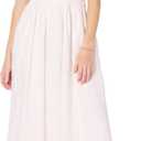 The Drop Women's Hellen Strapless Mixed Media Maxi Dress (White) XL