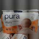 Pura Newborn Baby Diapers Size N (Up to 10 lbs), 3 Pack (84 Hypoallergenic Diapers) Totally Chlorine Free (TCF), Disposable Diapers for Sensitive Skin, Blowout Protection & Wetness Indicator