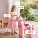 VEVOR Ride On Horse, Riding Pink Unicorn Toys for Kids, No Battery Required, Smooth Wheels with Anti-Roll Stop Ring, Upgraded Raised Seat, Handles, Pedals, 110 lbs Max Load Capacity for Ages 3-8