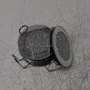 Jetec Mirrored Glass Coaster Set of 6 with 1 Holder 4" Crushed Diamond Round Cup Mat Glitter Crystal Rhinestone Glass Coaster Bling Table Decor for Bar Kitchen Gift for Christmas(Silver,4 Inch)