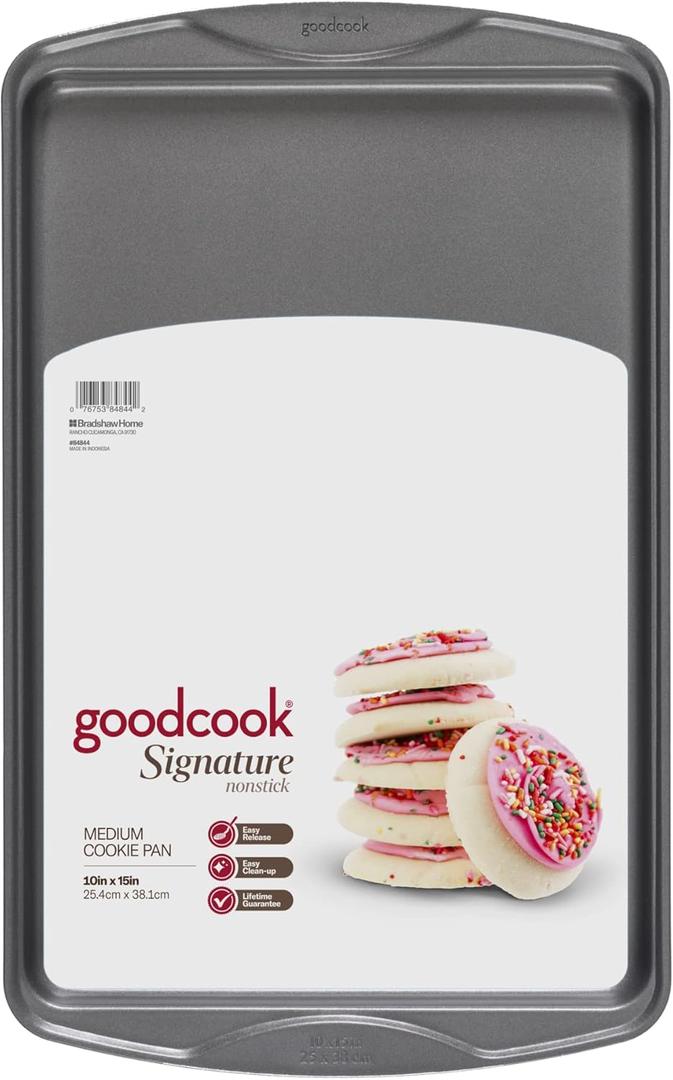 GoodCook Signature Nonstick Steel Baking Sheet, 10" x 15", Gray