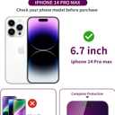2 Pack Privacy Screen Protector for iPhone 14 Pro Max Tempered Glass 6.7inch Private Saver Anti-Spy Anti-Blue Light Eye Protection Anti-Scratch Full Coverage