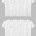Men's Classic Fit Crew T-Shirt, Extended Sizes White 6 Pack, Size L