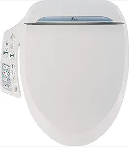 BioBidet Ultimate BB-600 Bidet Toilet Seat, adjustable Heated Seat and Freshwater, Dual Nozzle Sprayer, Posterior Feminine Wash, Round