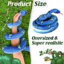 Snake Plush, Stuffed Snake Animal, 71 in Large Toy Snakes for Kids, Giant Stuffed Animals, Lifelike Plush Snakes for Birthday Present Party Prank Prop (Blue)