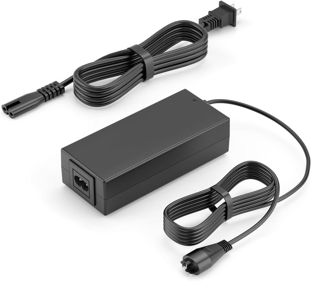 VHBW 2A Compact eBike Charger for Bosch eBike System 2 (BES2) | Replacement Power Supply with Oval Plug, Ideal for Travel, Compatible with Active/Performance Line, PowerPack & PowerTube Batteries