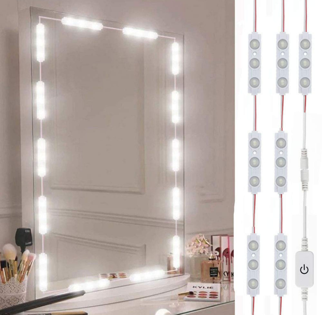 Led Vanity Mirror Lights, Hollywood Style Vanity Make Up Light, 10ft Ultra Bright White LED, Dimmable Touch Control Lights Strip, for Makeup Vanity Table & Bathroom Mirror, Mirror Not Included
