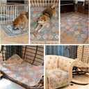 nunubaby Washable Pee Pads for Dogs, Stylish, Non-Slip and Leak-Proof Pee Pads. Reusable Potty Pads for Dogs for Crates and Floors.(Beige/Multi, 24" x36" )