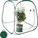Plant Mini Greenhouse Pop Up Greenhouse Covers, Transparent Freeze Protection PVC Tent with Roll-up Zipper Entry Doors for Indoor and Outdoor Gardens Protecting Plant from Cold Frost (PVC, 39x39x39in)