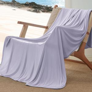 Bedsure Purple Cooling Blanket for Hot Sleepers - Summer Cold Throw Blanket for Bed, Arc-Chill Lightweight Summer Bedding, Cool Thin Ice Cold Cooled Throws with Rayon Derived from Bamboo, 50x70 I (08- Lavender)