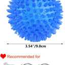 Orgrimmar 3.5" Dog Squeaky Chewing Balls 3 Packs Pet Soft Cleaning Teeth Toys Dogs Spiky Balls with High Bounce for Small Medium Large Pet Dog Toys