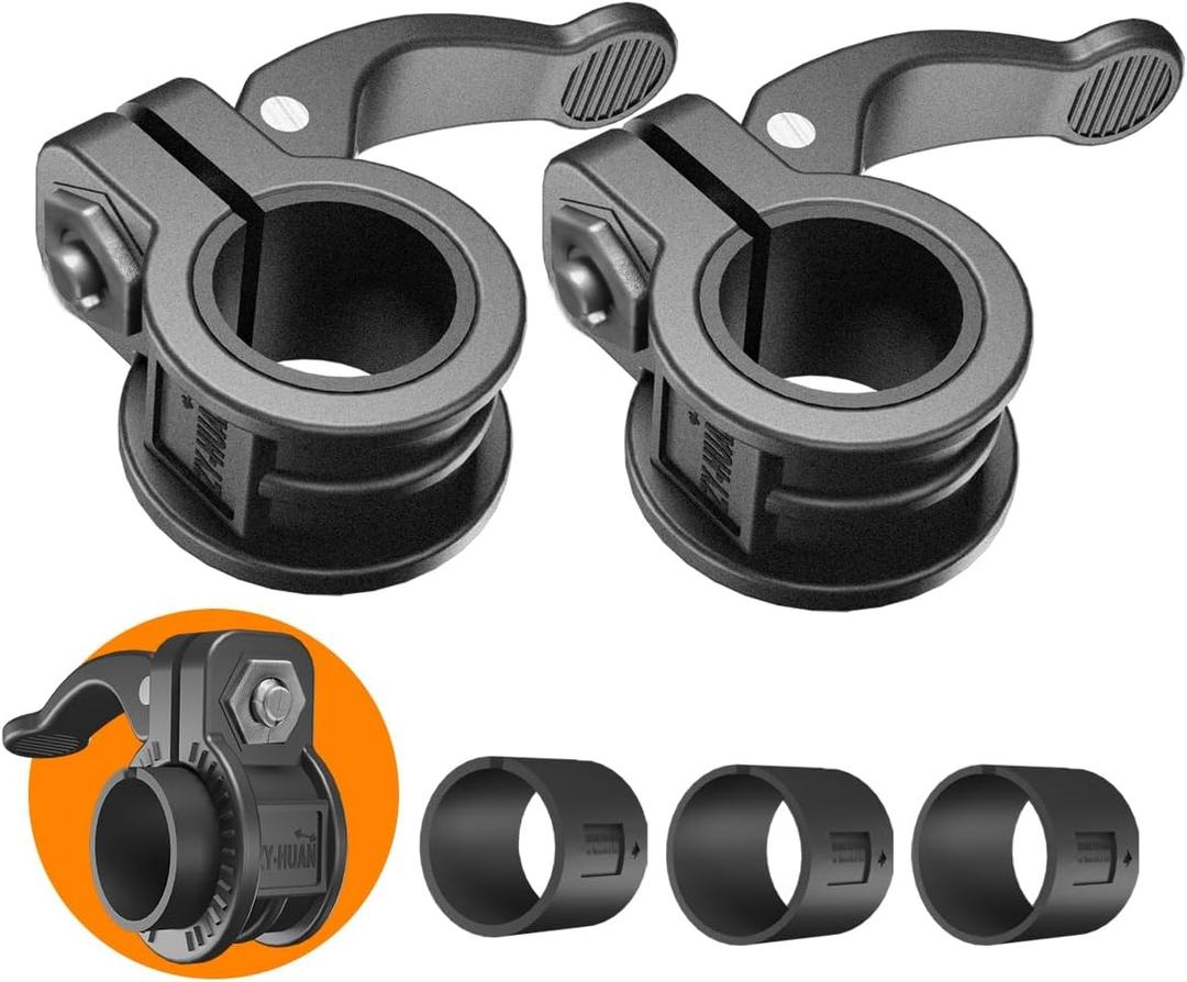 Mini Barbell Clips 1 inch I Multi-Size Adjustable Barbell Collar I 1 inch Barbell ClampsIQuick Release Weight Clips Pair of Locking for Dumbbell Bar (Black)