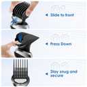 Clipper Guards Set, Hair Clipper Guards with Metal Clip, 6 Cutting Lengths 1.25"/1.5"/1.75"/2"/2.25"/2.5", Fits Most Cordless/Cord Wahl Clippers (Black, 10 12 14 16 18 20)
