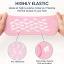 Moisturizing Gel Socks for Women, Full Foot Silicone Socks (Up to Size 7.5) - 2 Pairs Spa Foot Socks with Aloe Vera, Vitamin E & Oil for Dry Cracked Feet, Heel Repair Treatment