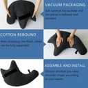 Shoulder Surgery Pillow, Shoulder Pillow for Shoulder Pain, Rotator Cuff Pillow, Arm Pillows for Adults After Surgery, Side Sleeper Pillow for Neck and Shoulder Pain Relief (black with two straps)