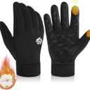 RIGWARL Kids Winter Gloves Boys Girls, Water-Repellent Warm Thermal Youth Gloves, Touchscreen Anti-Slip for Teens 3-15 Years (4-6 Years, Black)