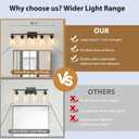 IZORRO Modern Bathroom Light Fixtures, 5 Light Black Vanity Lights, Bathroom Lighting Fixtures Over Mirror with Clear Glass for Living Room Cabinet Bedroom