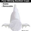 Window Crasher Ghosts - Halloween Stuffed Ghost Window Decorations - Quiet Display Wall Decoration Hanging Ghosts Outdoor Indoor - Cute Party Decor Window Broken Halloween White Flying Ghost 2Pcs