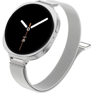 Slim Milanese Metal Bands for Samsung Galaxy Watch 8 Band 40mm 44mm/8 Classic 46 mm Women Men,Stainless Steel Mesh Loop Magnetic Strap for Samsung Galaxy Watch 8 Classic Band 46mm/8 44 mm 40 mm Correa