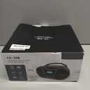 Greadio Boombox Portable CD Players for Home with Bluetooth, Boom Box CD Player FM Radio Combo, Stereo Sound, AC/Battery Powered, CD/CD-R/RW Compatible, Support AUX/USB/Headphone, Timer, Repeatable