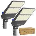 LED Parking Lot Light 300W, UL Listed 45,000LM 6500K Light with Dusk to Dawn Photocell, Adjustable Slip Fitter Mount, IP66 Waterproof, Commercial LED Area Security for Parking Lot, Roadway, 1 Pack
