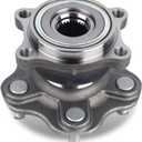 Autoround 512346 Rear Wheel Hub and Bearing Assembly Compatible with 2003-2007 Infiniti G35, 2003-2009 Nissan 350Z, Non- ABS