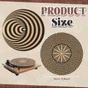 2 Pcs Cork Turntable Mat/3mm Thick for Better Sound Support on 11.8 Inches Vinyl LP Record Player Turntable Slipmat Psychedelic Geometric for Vinyl Record(Mix Pattern)